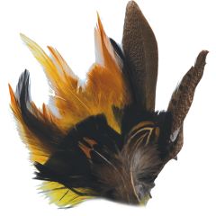 Rustic Patterned Real Feather 17CM (12pcs)