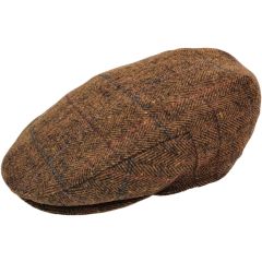 Kids Light Brown Checked Flat Cap