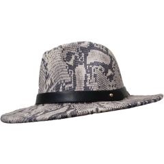 Snake Print Fedora Hat