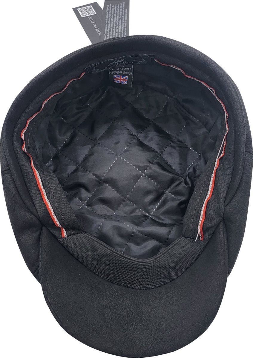 Plain Leather Newsboy Cap