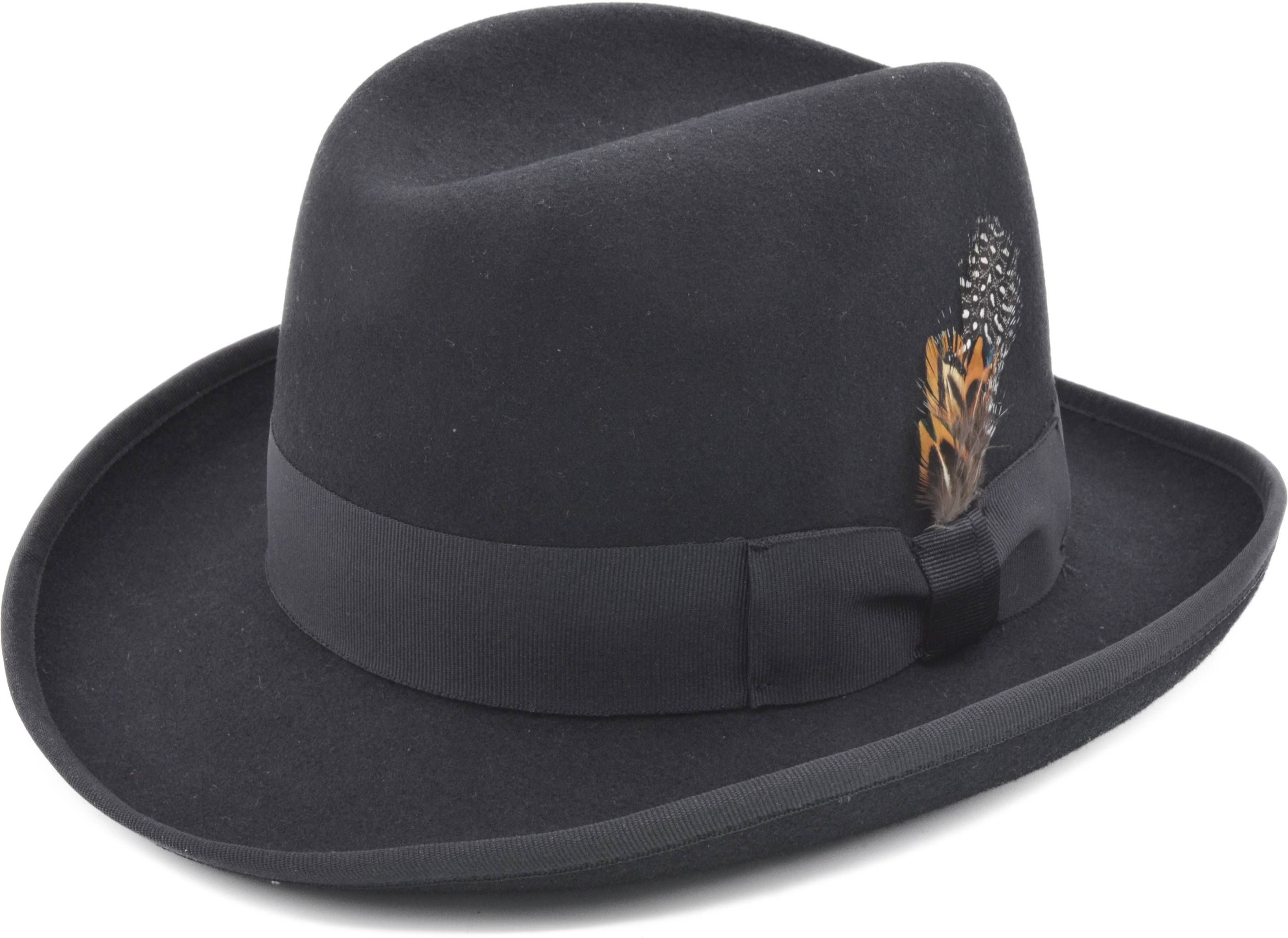 Classic Black Homburg Hat | | EA