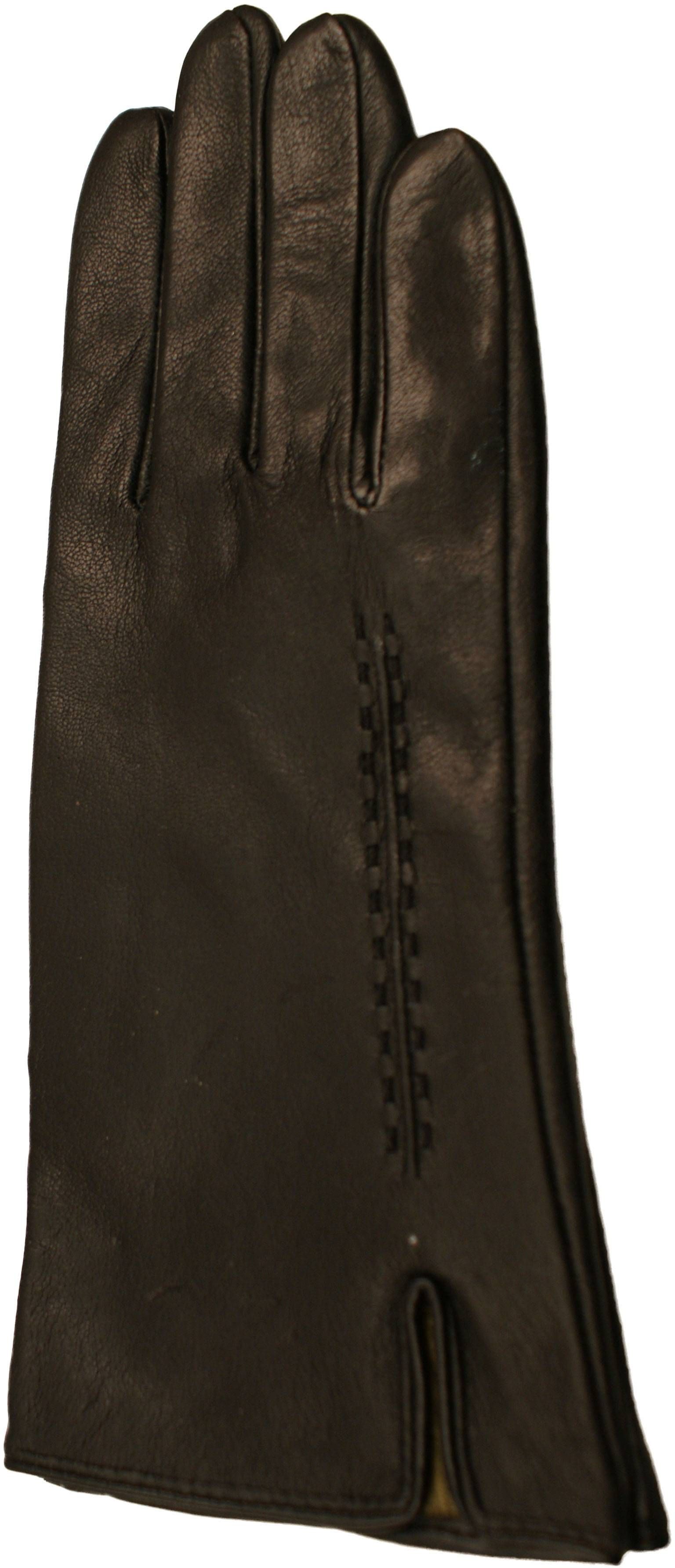 Womens Black Leather Gloves (12pcs) EA