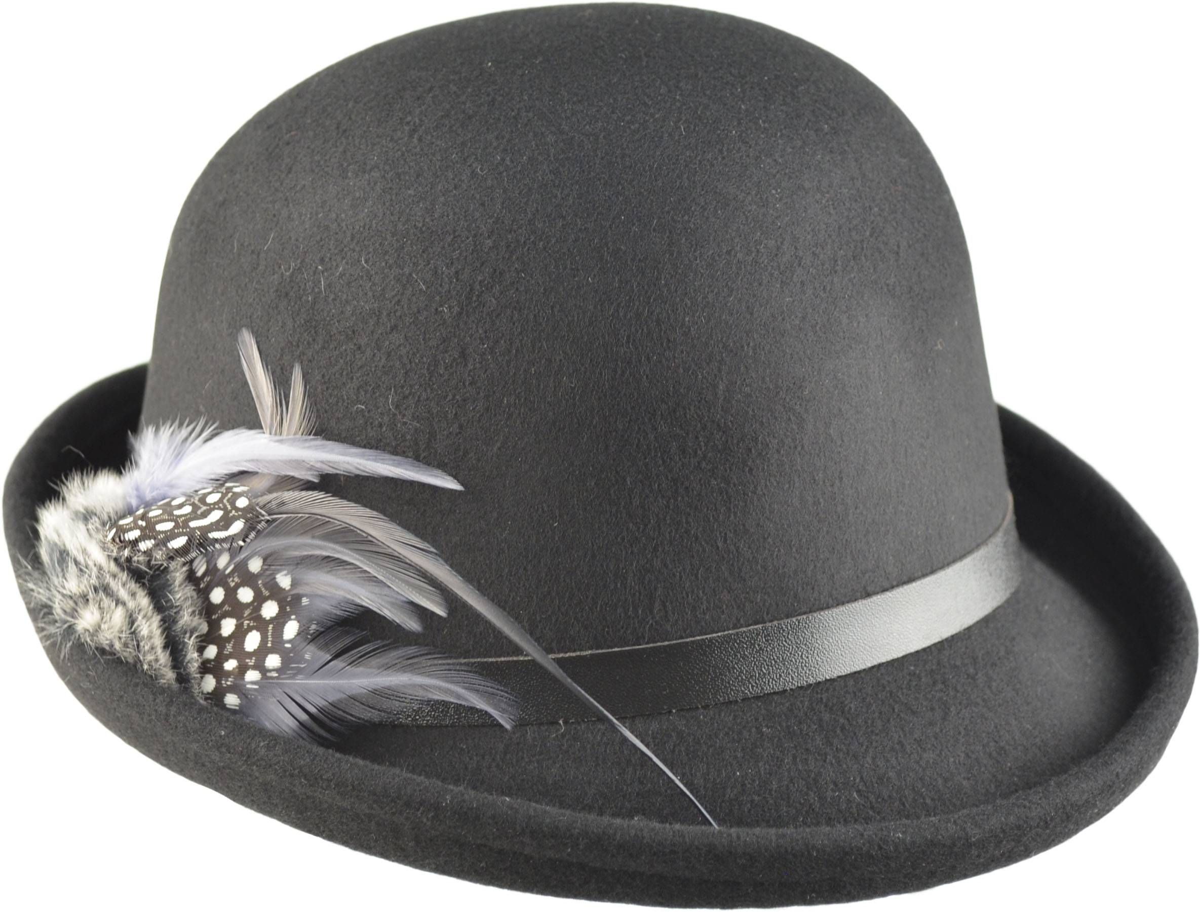 Womens Wool Bowler Cloche Hat | | EA