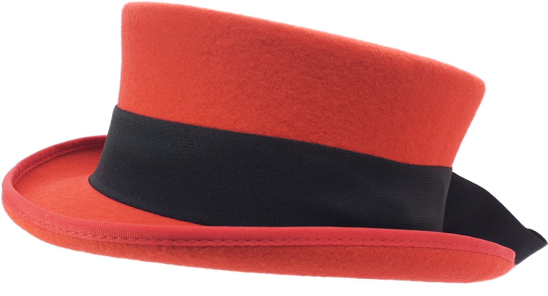 Classic Red Junior Top Hat with Black Ribbon