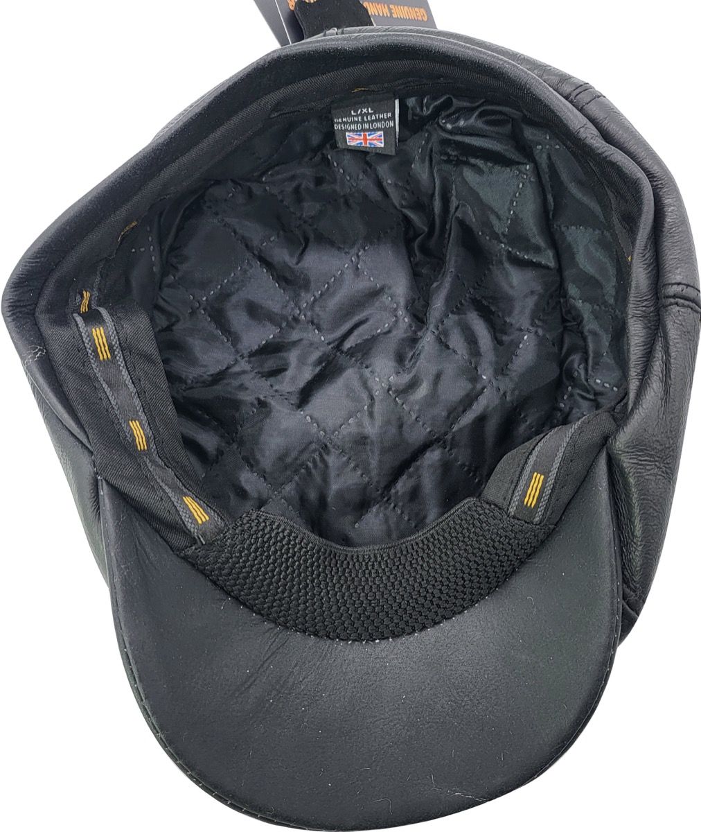Genuine Leather Newsboy Cap