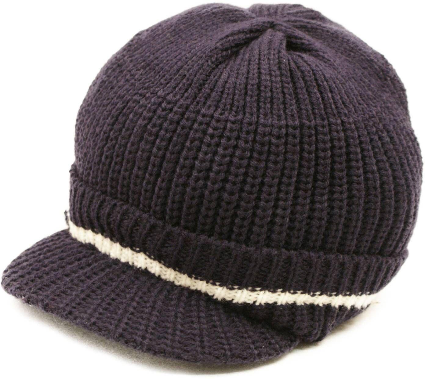 Knitted Peaked Beanie Hat (12pcs 